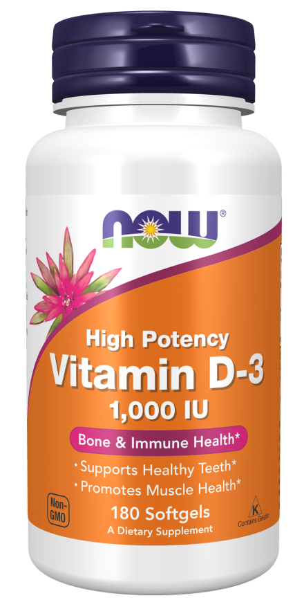 NOW Vitamin D-3 1000iu 180ct